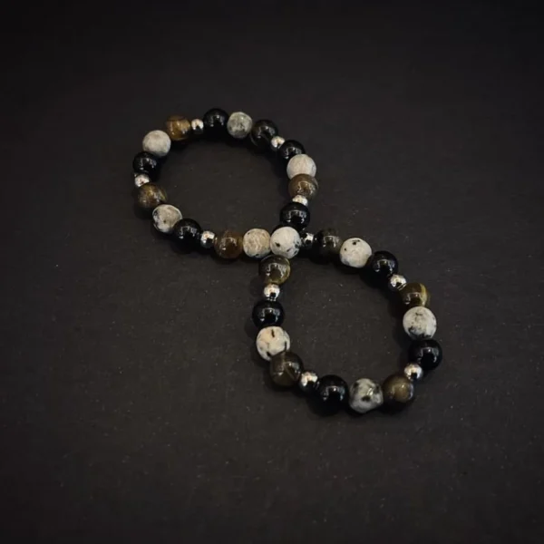 Bracciale uomo con pietre naturali