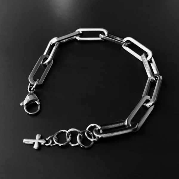 Cross bracelet acciaio inox
