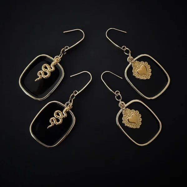Orecchini Snake & Heart
