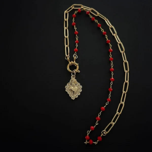 Collana Christmas Necklace Sacro Cuore gold