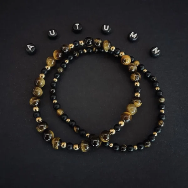 Bracciale pietre dure occhio di tigre e onice