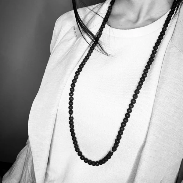 Collana lunga Lava Stone