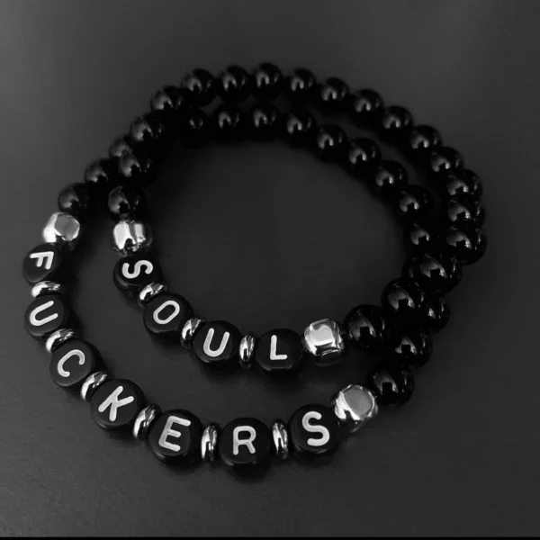 Bracciale Soul fuckers onice e argento 925